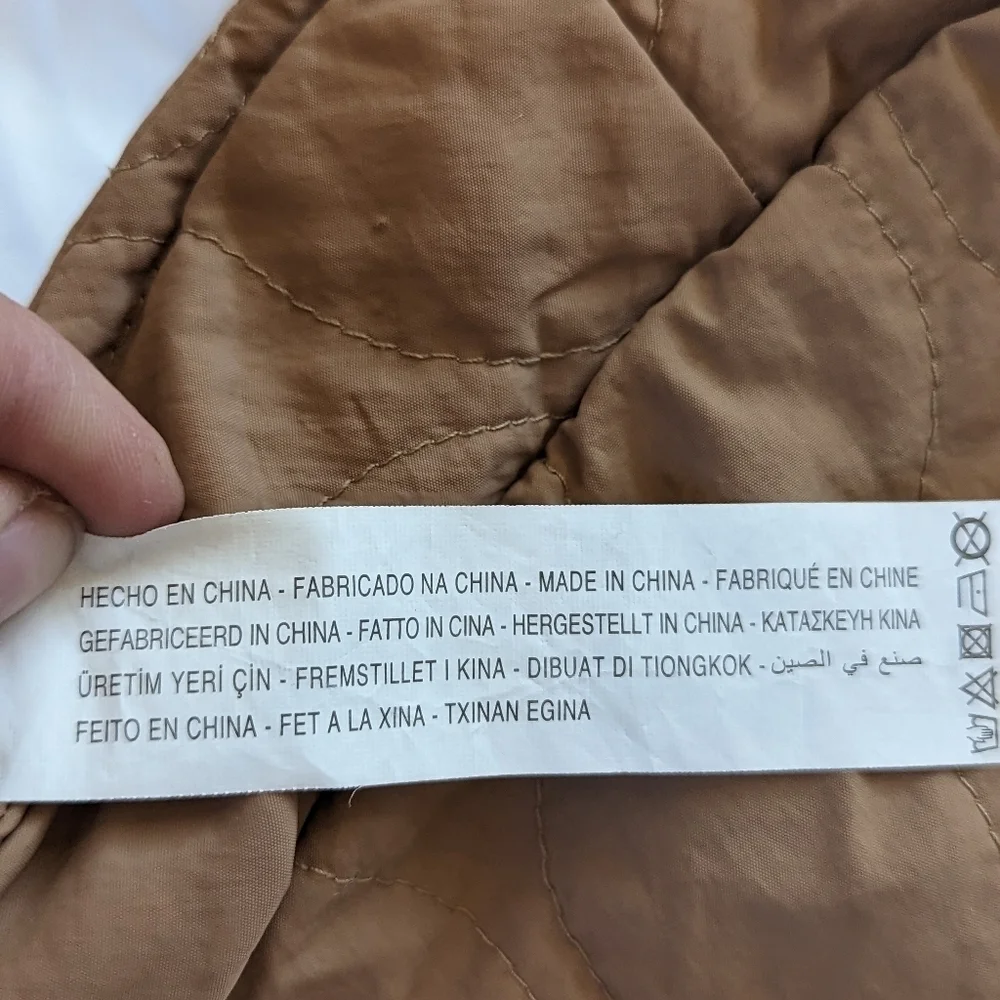 Zara Unisex  Kids Tan Quilted Puffy Stitched Bucket Hat